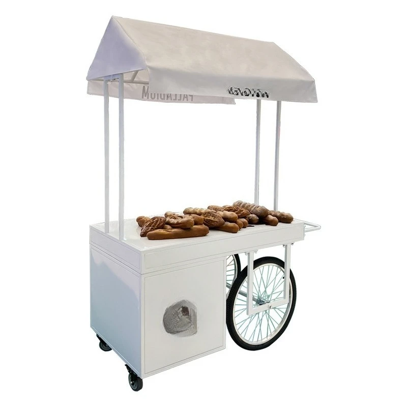 Stall snack cart milk tea coffee cart shop trolley