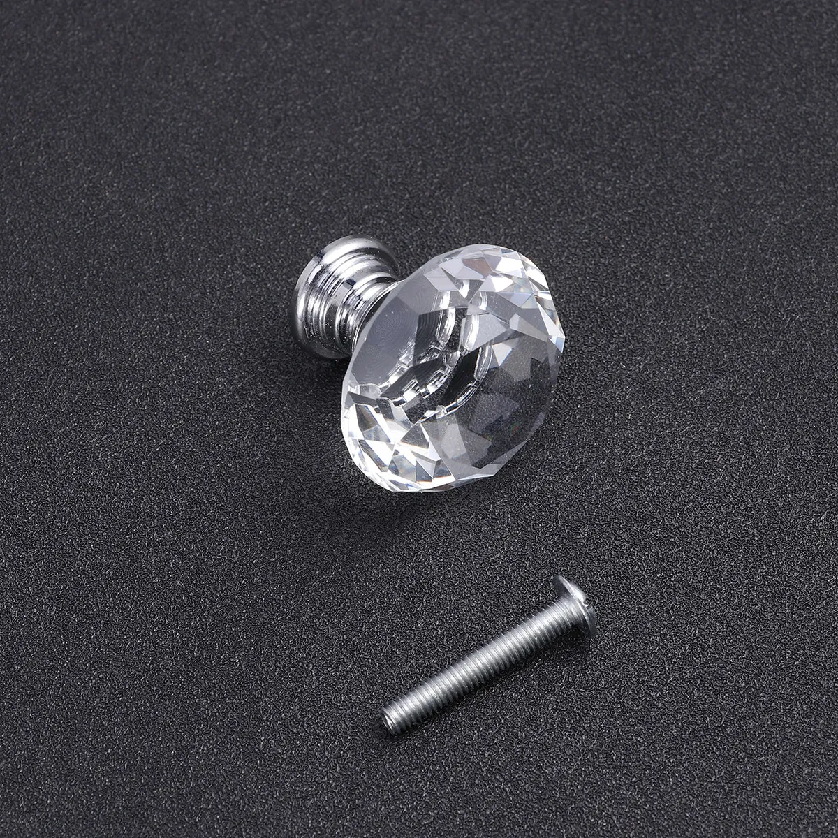 

10Pcs Crystal Drawer Pull Knobs Diamond Acrylic Glass Handles for Cabinet Furniture Kitchen Wardrobe Decor Polished Chrome