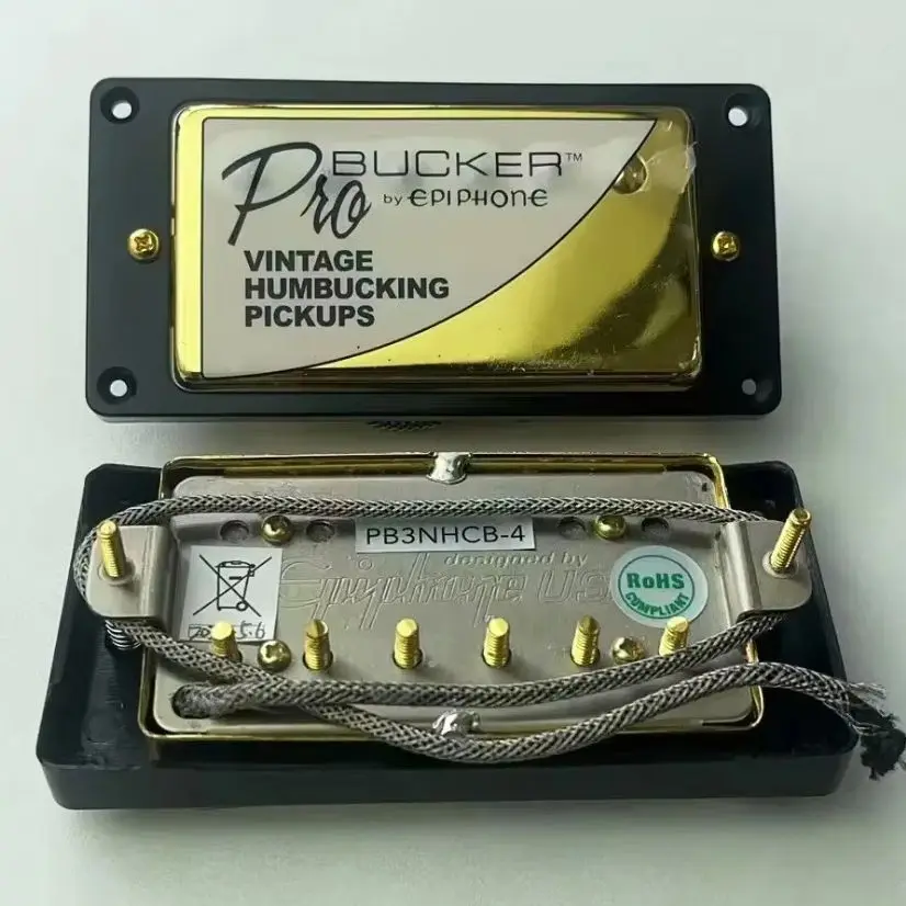 Shop Bo-Hong Store-Suitable Epi Standard pro Alnico5 Double Coil Electric Guitar Pickups Set 1C Metal Wire B+B  -Hot Sale