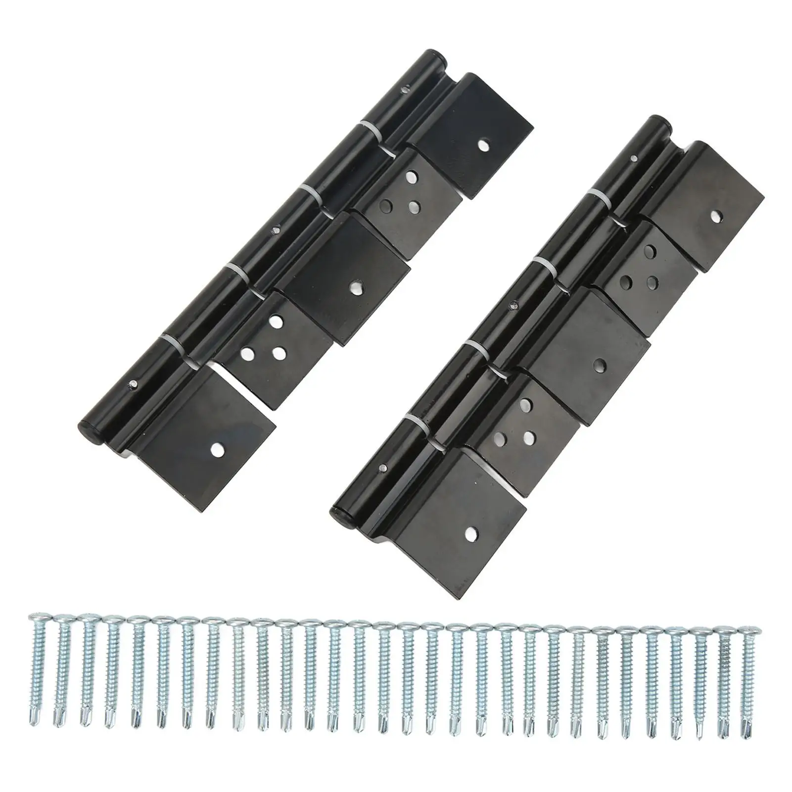 Kit de bisagras de fricción para puerta de entrada RV, piezas de puerta RV fáciles de instalar, color negro, resistente al óxido para remolque de quinta rueda para autocaravana