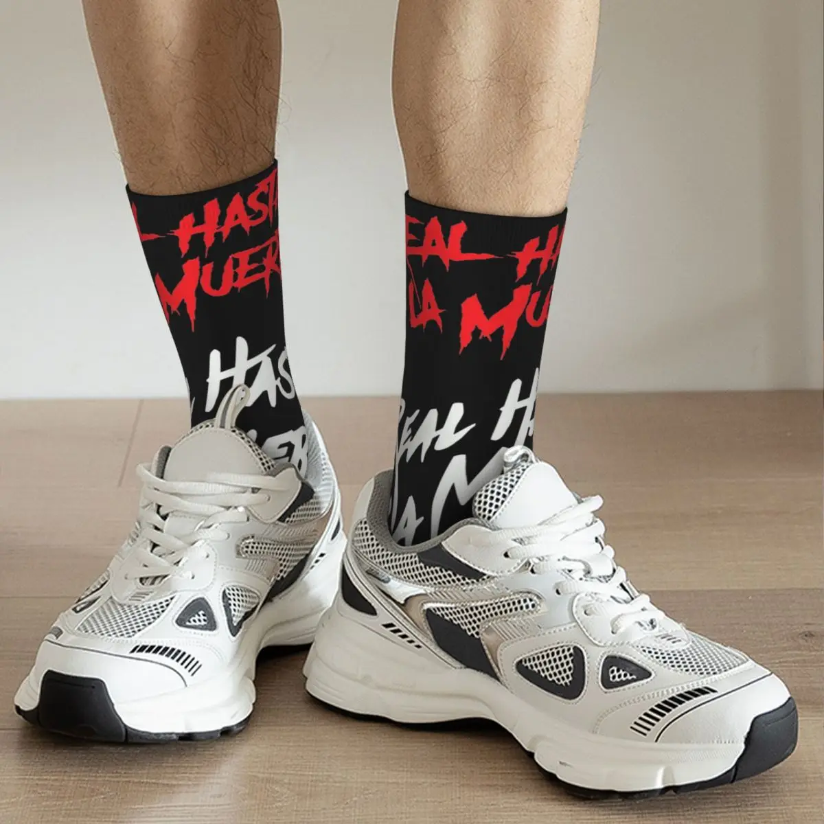 Hip-hop Women Men Real Hasta La Muerte Anuel Trap Reggaeton Theme Socks Anuel AA Accessories Print Socks Super Soft Best Gifts