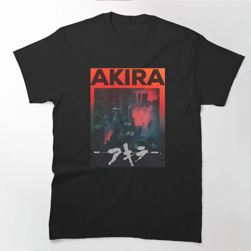Akira Cyberpunk City Explosion Anime Gift T‑Shirt 0807 Retro Sci‑Fi Manga Graphic Tee Shotaro Kaneda Neo‑Tokyo Unisex Streetwear
