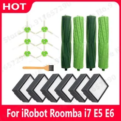 Brosse latérale principale pour iRobot Roomba i7 E5 E6 série I, filtre Hepa, rouleau, pièces de rechange, accessoires de remplacement pour aspirateur robot