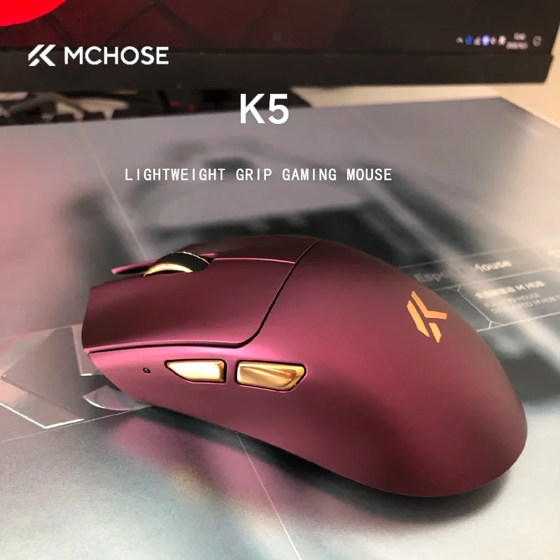 MCHOSE K5 Pro/Ultra Tri-Mode Wireless Bluetooth Paw 3395 Ti Gaming And Office Lightweight Mouse For Small To Medium Hands