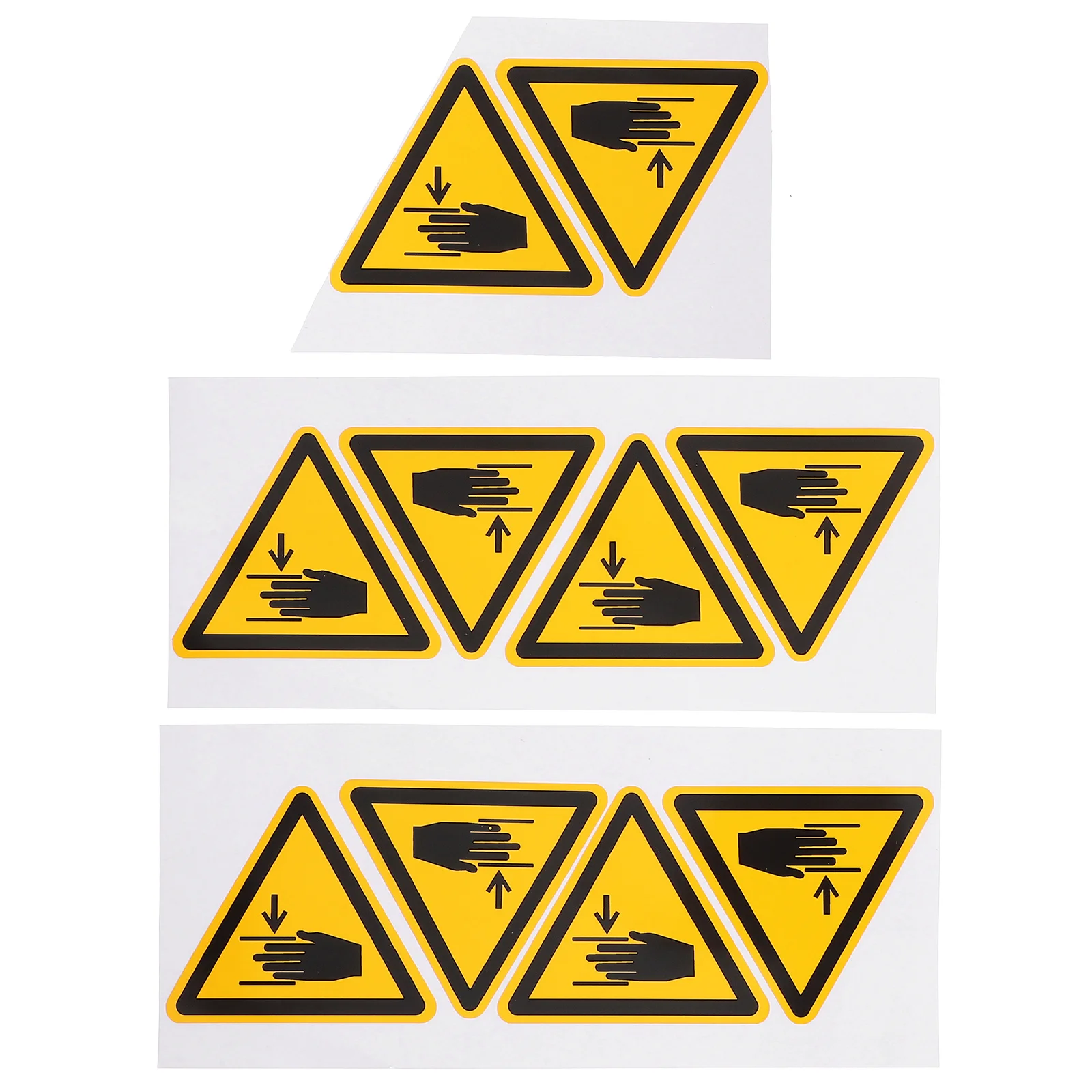 10 قطعة ملصقات تحذيرية ملصق أمان لموقع بناء المصنع شارات لاصقة متينة من مادة PVC ملصق علامة السلامة المرورية