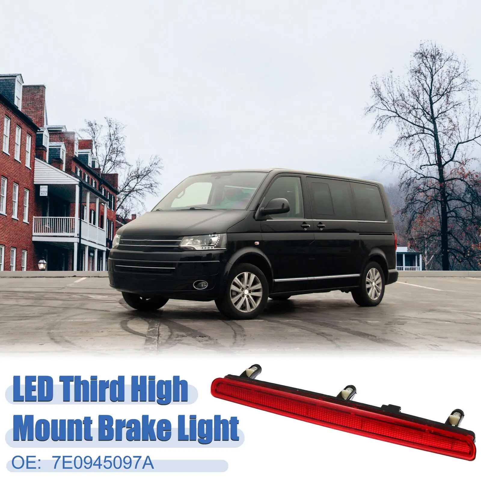 Rear Third Brake Light For VW Transporter T5 2003-2015 7E0945097A LED Additional Tail Stop Light Signal Warning Lamp Red/Smoked