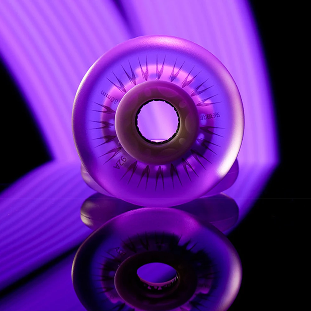 4 Pieces Luminous Wheel Flash Inline Skate Wheels 92A LED Skate Wheel Lighting Skating Wheel 62 64 68 70 72 76 80mm Slalom Tire