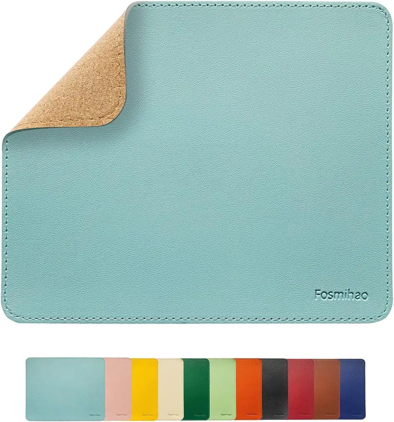 

Double Sided Leather Mouse Pad with Stitched Edge - Waterproof Ultra Thin for Laptop Office Home, 10.2x8.3 Inch