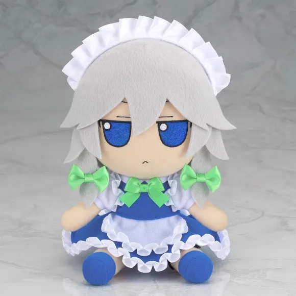 

Fumo Girl Izayoi Sakuya TouHou Project Cosplay 20cm Soft Plush Stuffed Doll Toys Plushie Anime Pillow Funny Gift