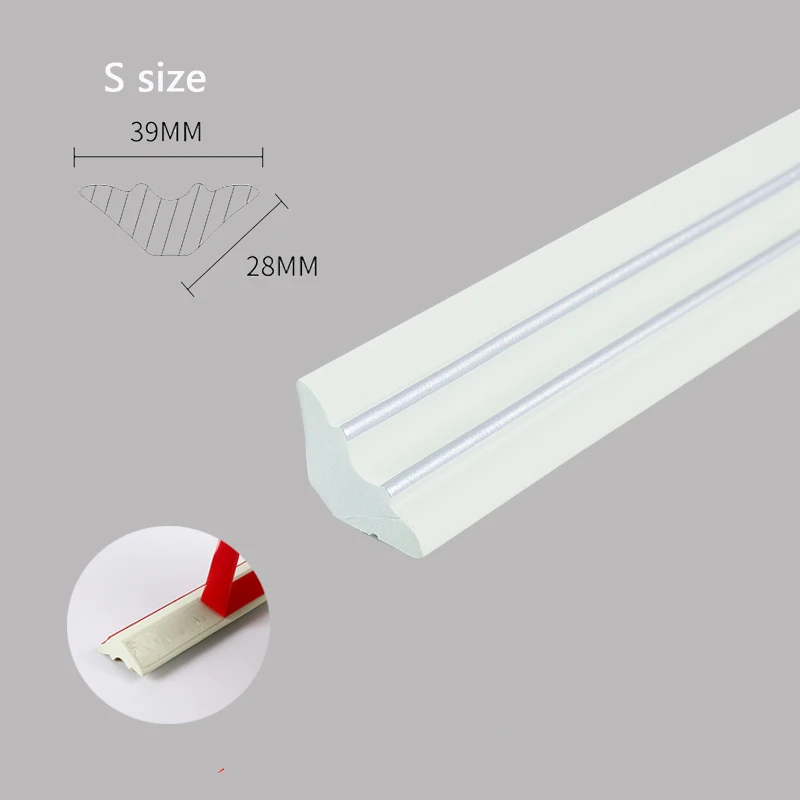 5M 3D Foam Wall Edge Strip Stickers Zelfklevende Waterdichte Plint Hoek Taille Lijn Plafond Rand Strip Home Decor