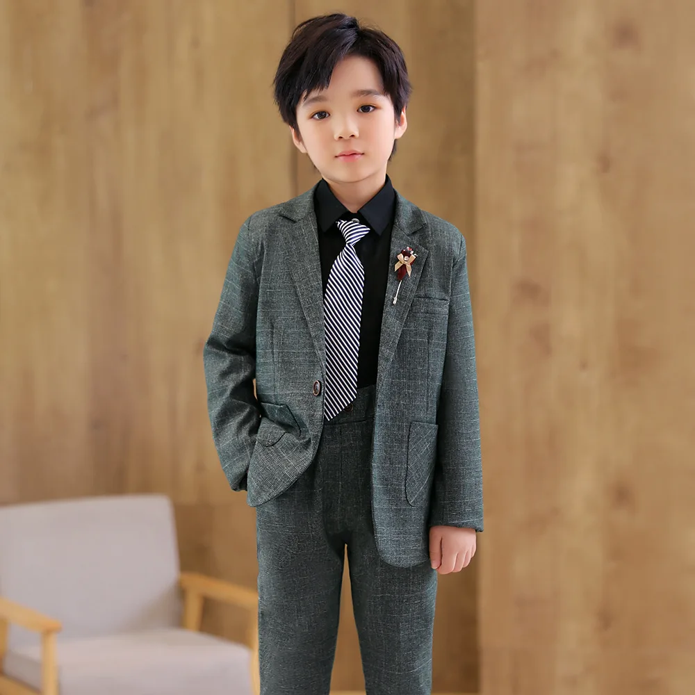 

Children England Blazer Set For Autumn 2023 Flower Boy Formal Wedding Suit Bowtie Dress Host Piano Performance Birthday Costume