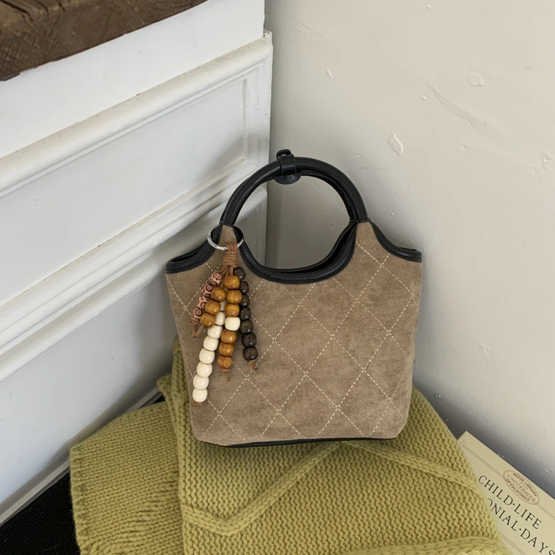 

Новинка 2025 года, классические сумки-тоут из искусственной замши на молнии, однотонные женские сумки на плечо высокого качества большой вместимости