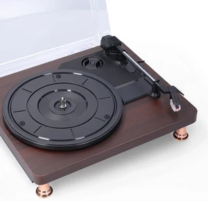 Retro Vinyl Record Player with Dustproof cover, classic player nostalgic style, EU and USA Plug 10 Main Sales Gira Vinyl Discs - №4