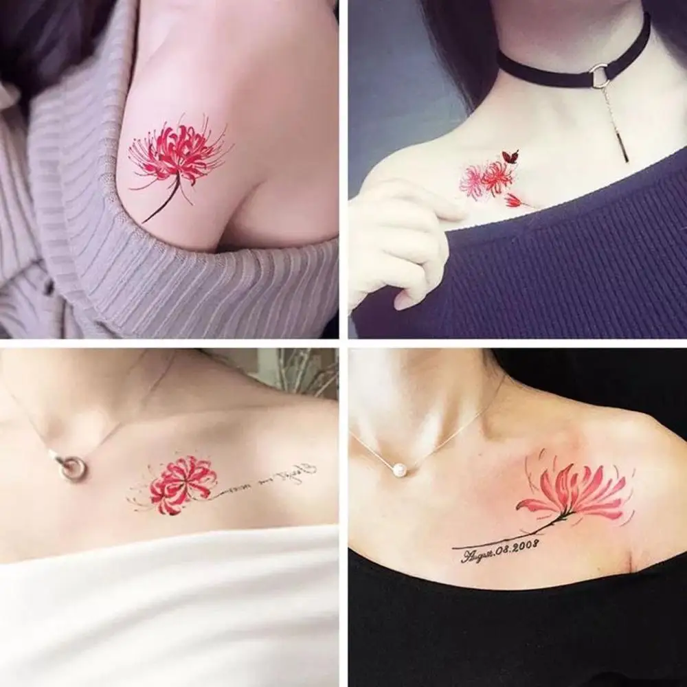 Shoulder Tatouage Peony DIY Sticker Butterfly Temporary Tattoos Flower Tattoo Sticker Body Art Decals Disposable Tattoo Decals