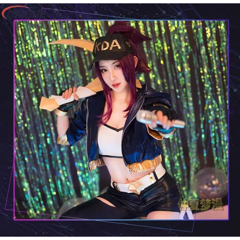 KDA-女性のためのアカリコスプレコスチューム,ハロウィーンの衣装,ahri,kaisa,evelynn,game,lol,k,da,cosplay,outfit,coat,halloween,rz1224