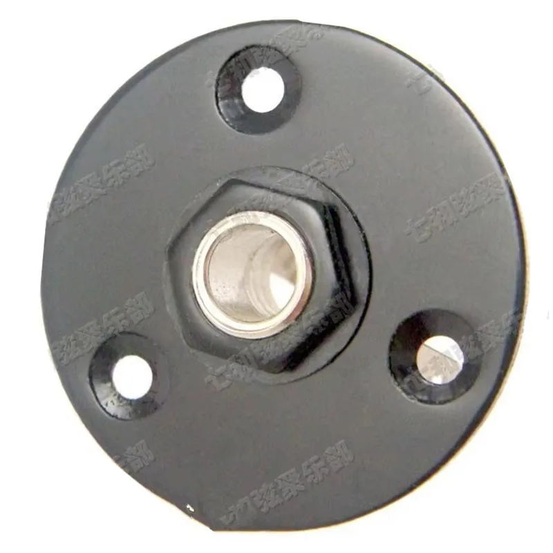 2 Pcs Black Round Jack Plate Guitar Jack 1/4" Guitar Pickup Output Input Jack Plug Socket 6.35 Electric Bass Guitar Accessories