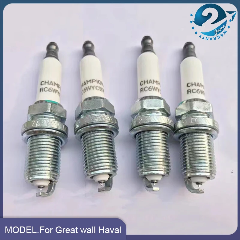 

4pcs/set Spark Plug for Great wall Haval H6 H2 C50 coupe V80 1.5T 4G15B RC6WYCBX/RC8PYCBX