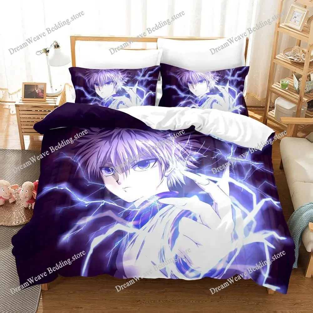 

HUNTER×HUNTER Cartoon Poster Sheets Quilt Covers Bedding Dormitory Sheets Bedding Set Soft Warm Bedding Set Home Textileextile74