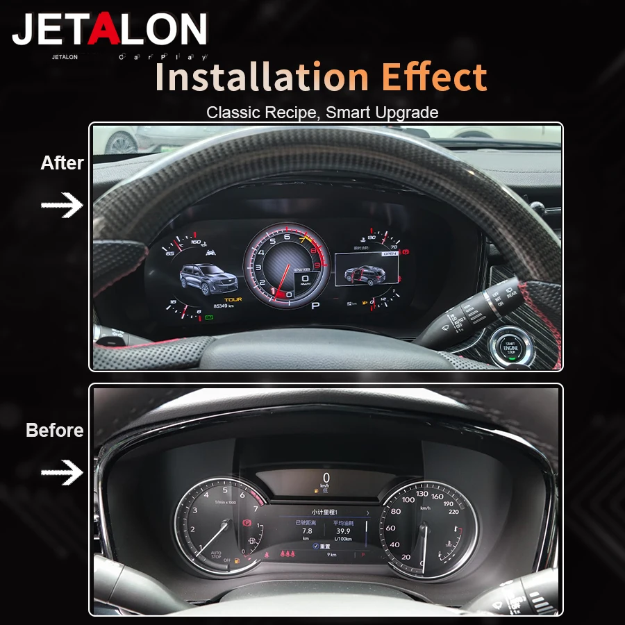 Instrument Upgrade Smart Cluster For Cadillac XT5 XT6 2016-2024 Instrument Speedometer 12.3'' LCD Dashboard Screen Speedometer