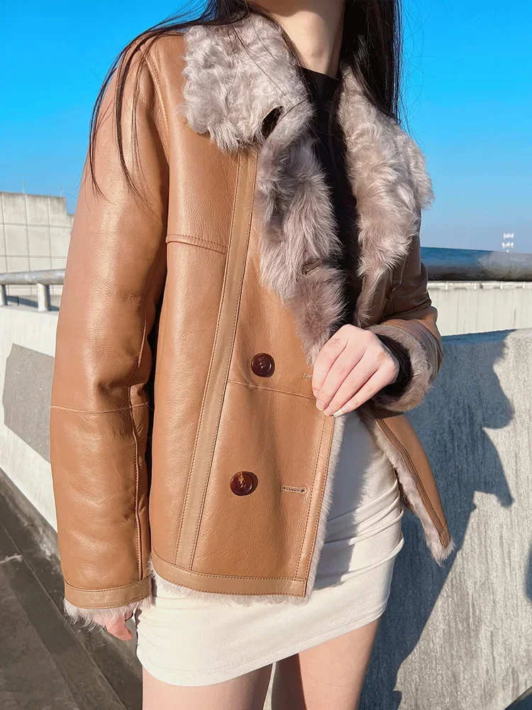 Real Fur Coat Women High-end Natural Leather Fur Coats Women Winter Genuine Leather Jacket Classical Fur Jackets Chaquetas Mujer