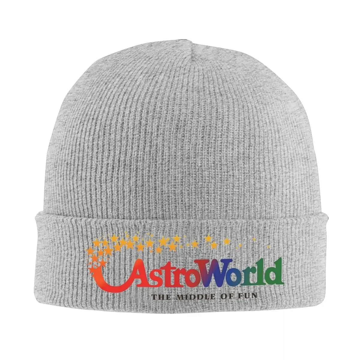 AstroWorld Logo And Symbol Beanie Hats Funny Caps Female Male Gym Knitted Hat Autumn Design Warm Beanie Hat