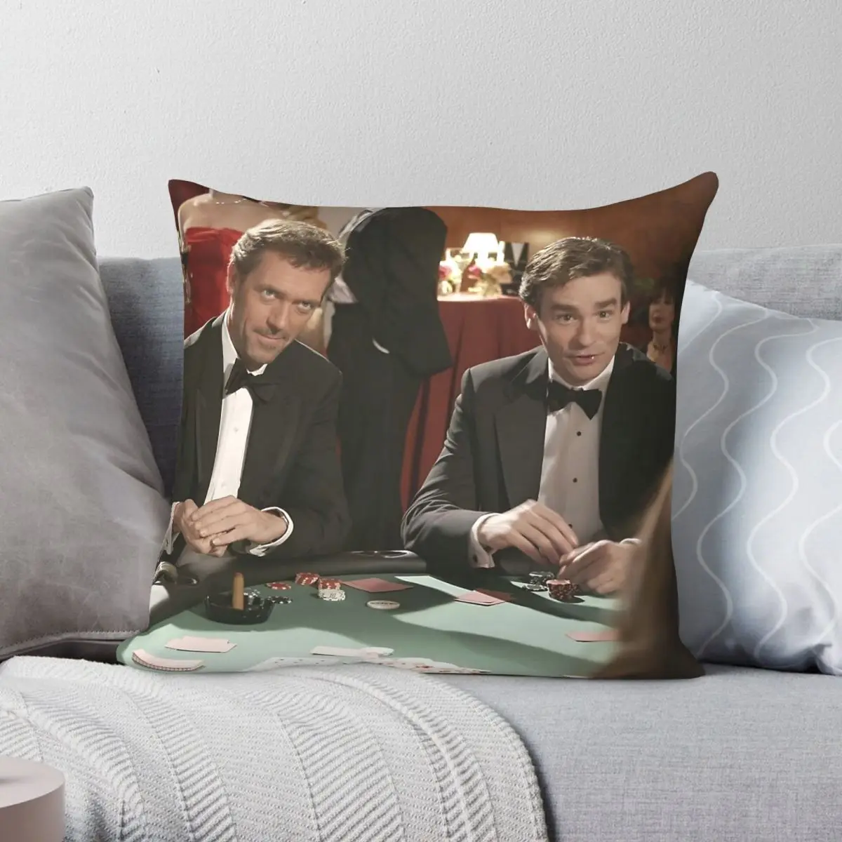 Hugh Laurie Robert Sean Leonard Square Pillowcase Polyester Linen Velvet Printed Decorative Throw Pillow Case Home Cushion Cover