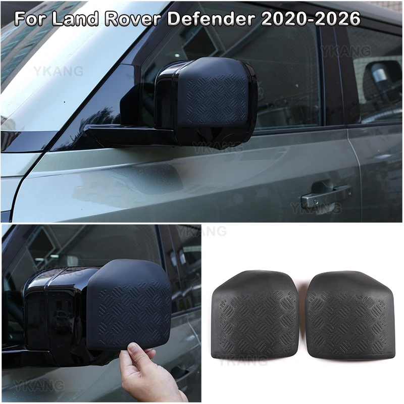 For Land Rover Defender 90 110 130 2020-2026 Black Car Exterior Mirror Cover Trim Protection Board Car Accessories