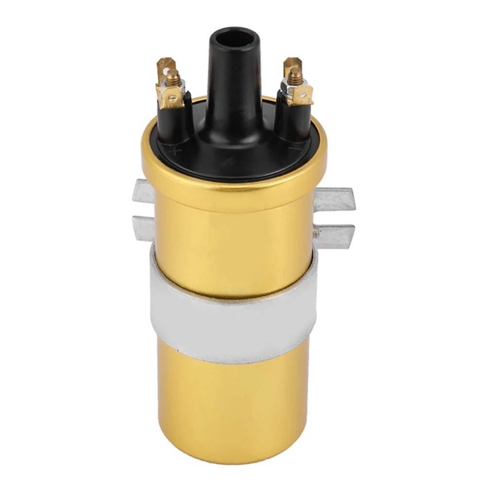 

Classic Car Maintenance Gold Ignition Coil Easy Installation Process Improved Fuel Combustion For Vintage Cars