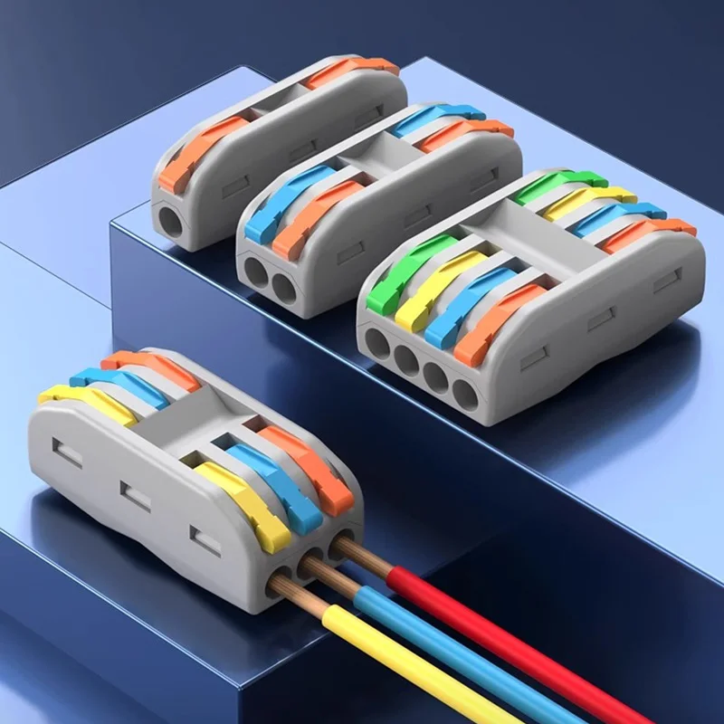 Quick Wire Connectors push-in Spring splicing Butt Wiring Connection Electrical Compact Cable Connector Junction box 2/3/4/5Pin