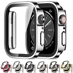 PC Case for Apple Watch 10 46mm 42mm Accessories Straight Edge Screen Protector glass+Cover for iWatch series 10 46 mm 42 mm