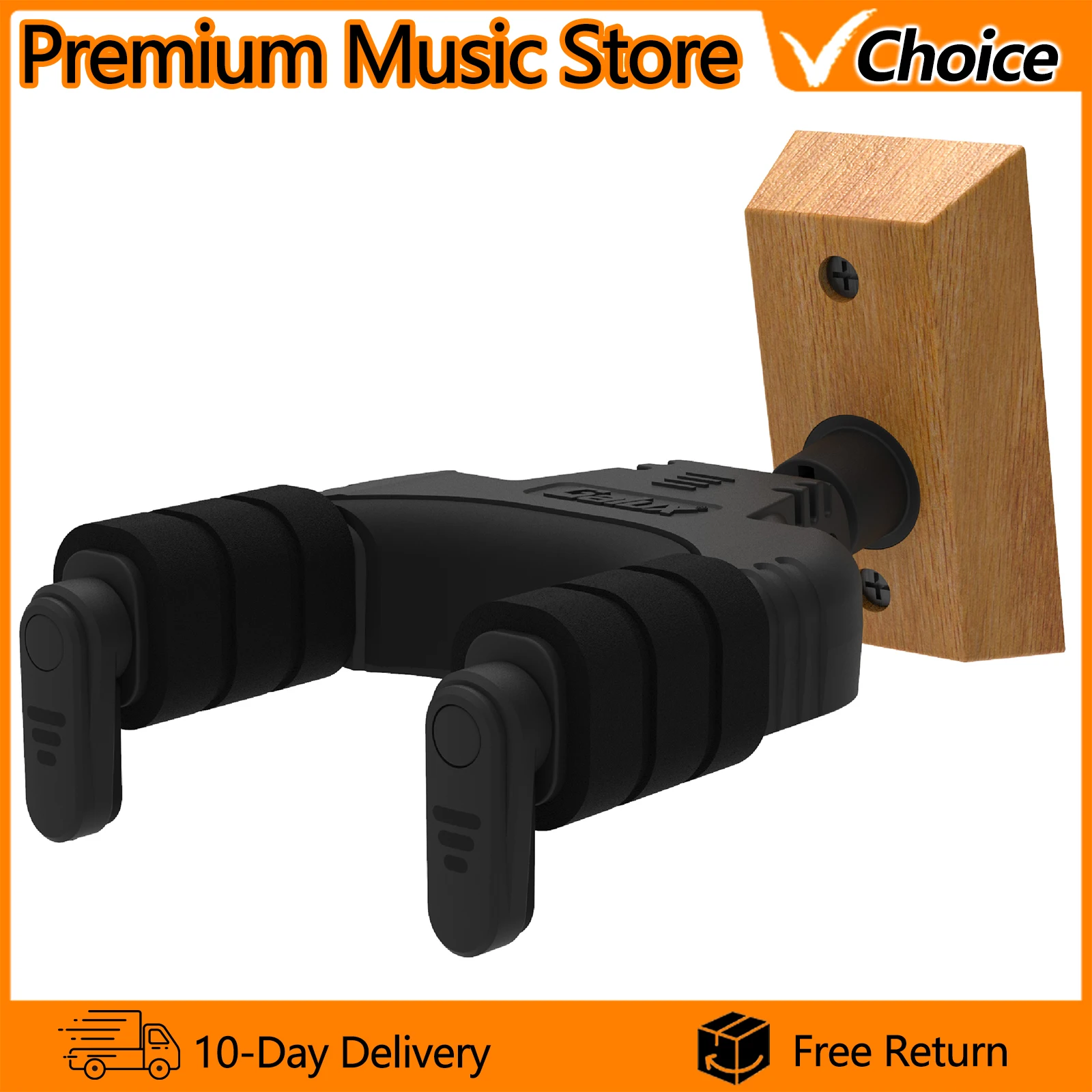 Galux Guitar Wall Holder GH-110W Mount Stand Zinc Alloy Gravity Self-Locking Guitar Hook Wall Hangers Guitar Accessories Parts