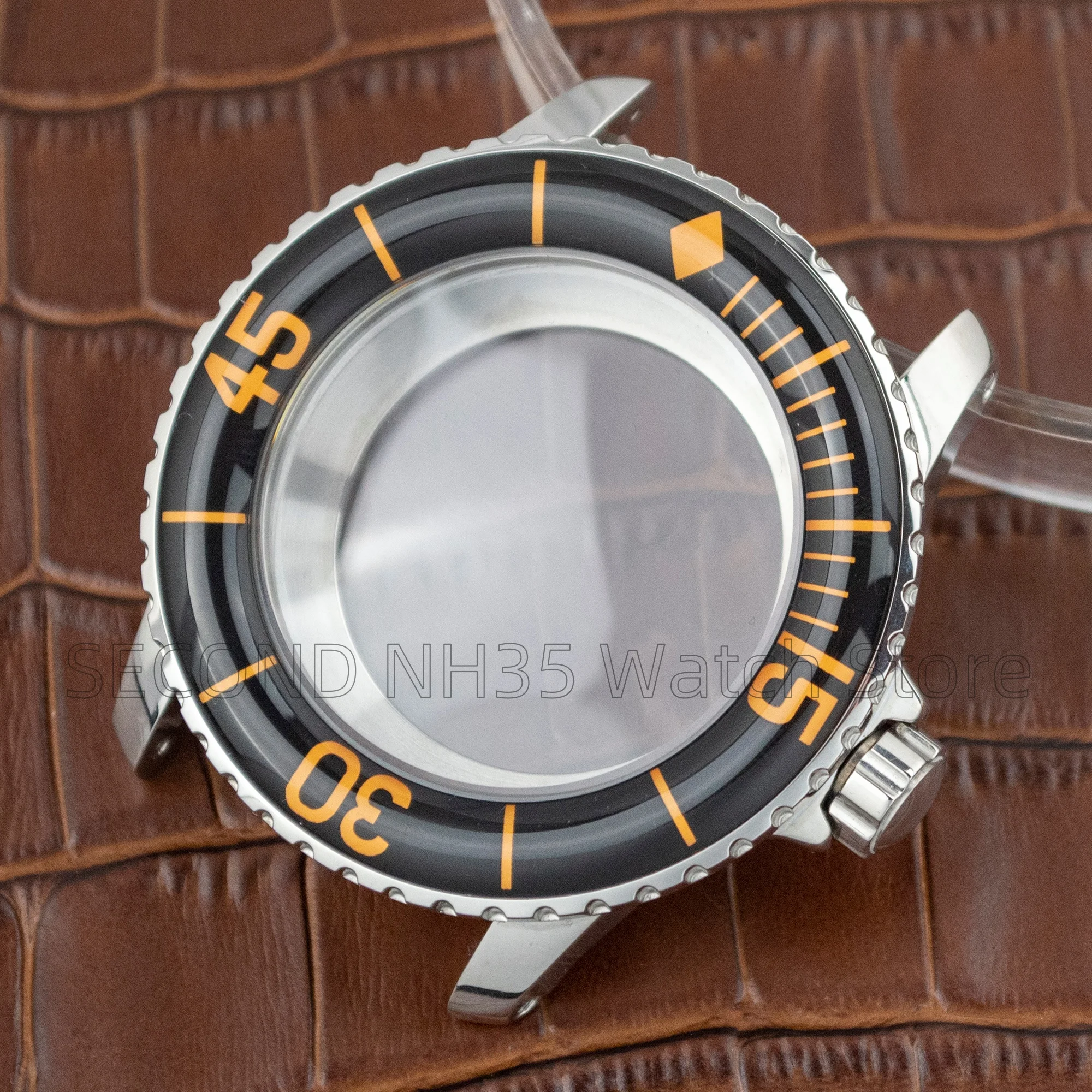 لخمس أقدام NH35 حافظة وزارة الدفاع ساعة حافظة 316L الفولاذ المقاوم للصدأ صالح NH35 حركة أداة إصلاح 10ATM مقاوم للماء اكسسوارات أجزاء