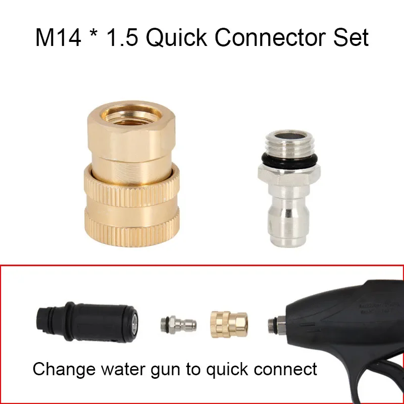 1/4-Zoll-Schnellverbindungsadapter-Set für Hochdruckreiniger, Wasserpistolen-Düse & Schaumkanonen-Umrüstung Schnellstecker-Zubehör – Detail 6