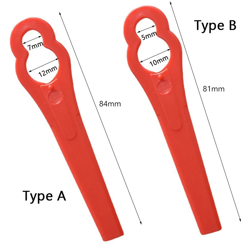 50Pcs Red Plastic Replacement Blades Mower Blades Garden Power Tool Accessories 83MM For Parkside PRTA 20-LiA1 LIDL IAN 311046