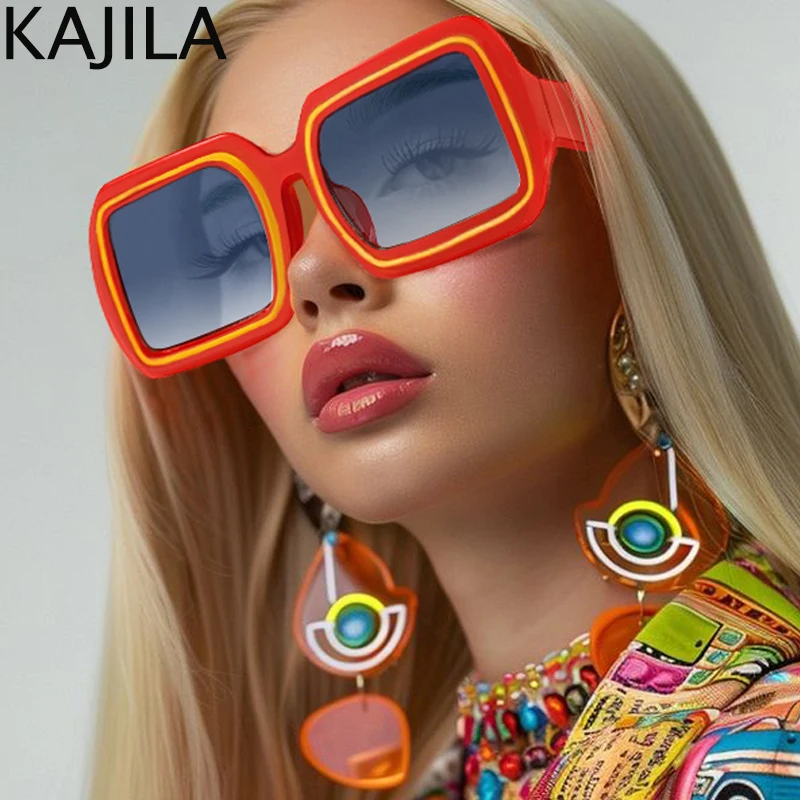 Oversized Square Sunglasses Women Big 2026 Luxury Brand Vintage Shades Shield Eyewear UV400 Protection Sun Glasses for Ladies