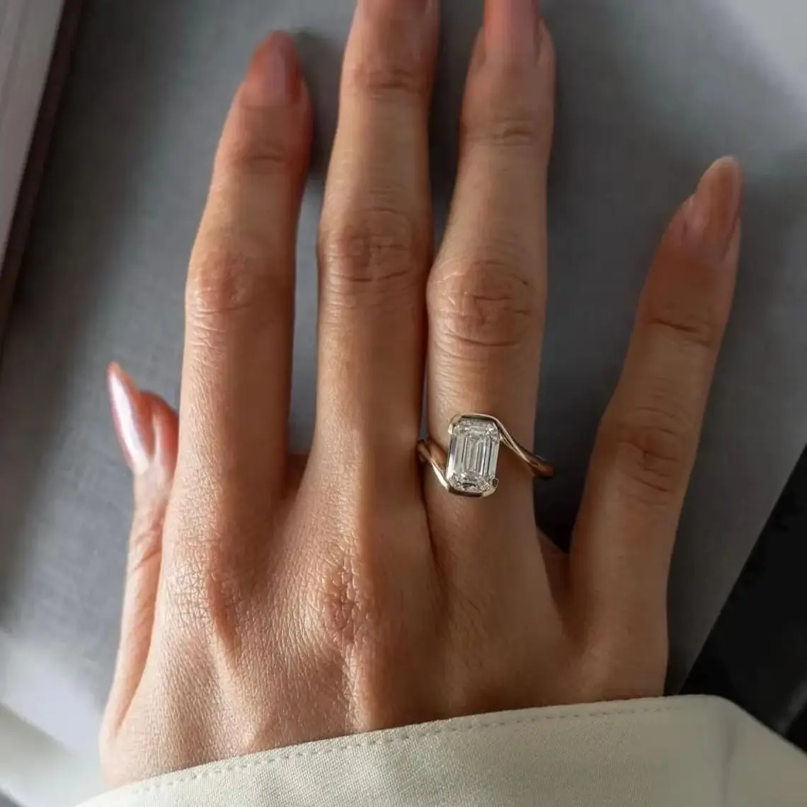 

CxsJeremy обручальное кольцо из желтого золота 585 пробы с муассанитом 3 карата 7*9 мм, обручальное кольцо с каратным изумрудом для женщин, подарок на годовщину