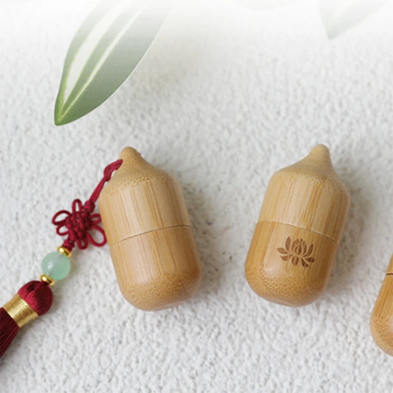 1ml Bamboo Roller Empty Bottle Skincare Containers Ancient Style Roll On Bottles Small Perfume Essential Oil