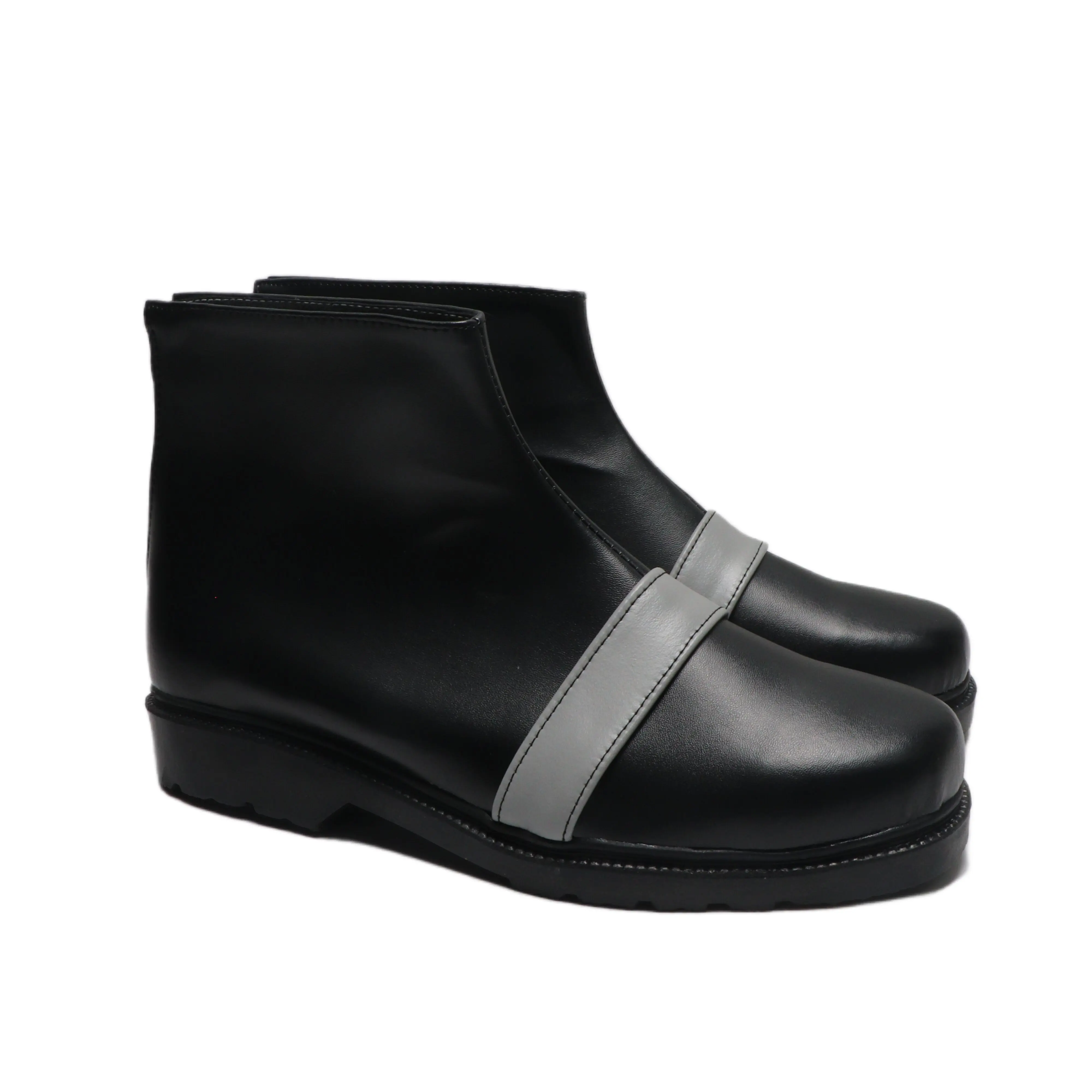 Anime Attack on Titan Mikasa Ackerman Cosplay Shoes Black Short PU Leather Boots For Halloween Carnival