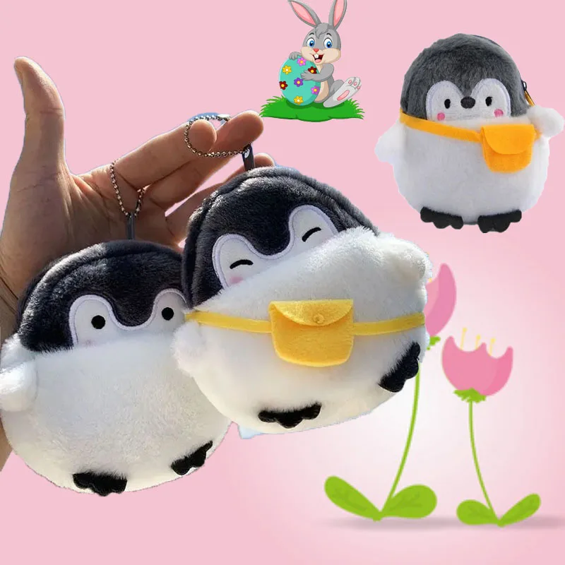 

Penguin Zero Wallet coin wallet Penguin Pendant Small Penguin Plush Toy with Backpack Birthday Gift Keyhole