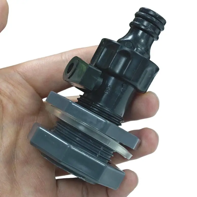 1 Set 3/4 Inch Rain Bucket Valve Fittings Connectors PVC Rain Bucket Diverter Kit Water Pipe Fittings