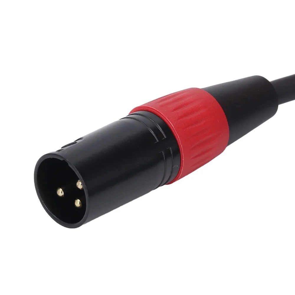 6.35mm 1/4 Inch to Dual XLR Male Unbalanced TRS Y Splitter Cable 2 XLR Male to Quarter Inch Adapter Cord Stereo Breakout Cable
