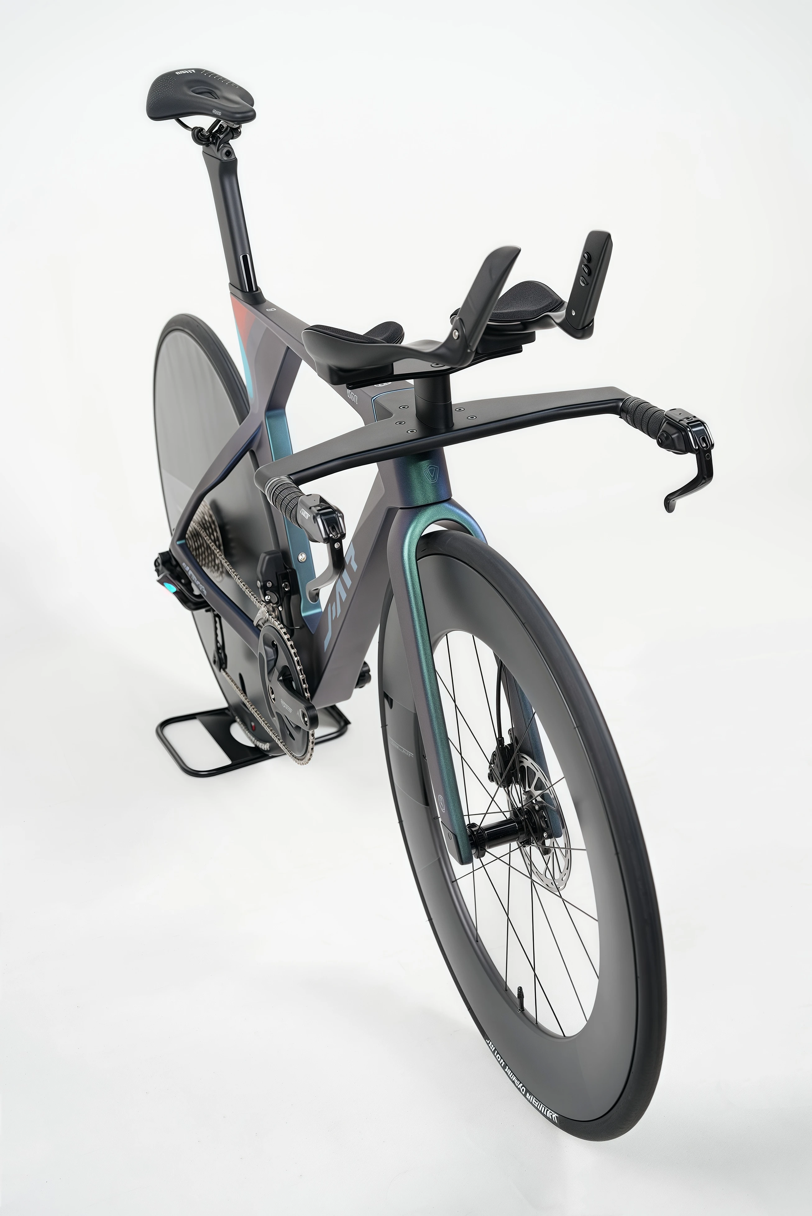 TT-VEGA Closed Carbon Wheel Carbon Frame Aero Streamlined Integrated  700C Disc Brake Time Trial Road Bike