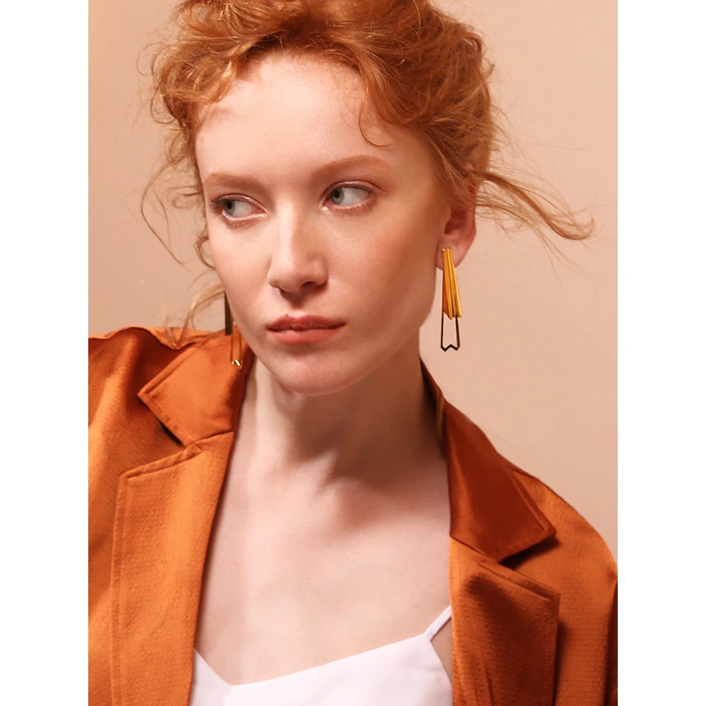 

Геометрические серьги-подвески ENFASHION золотого цвета, модные ювелирные изделия для женщин, серьги из нержавеющей стали 2022, серьги, Хэллоуин ED181085