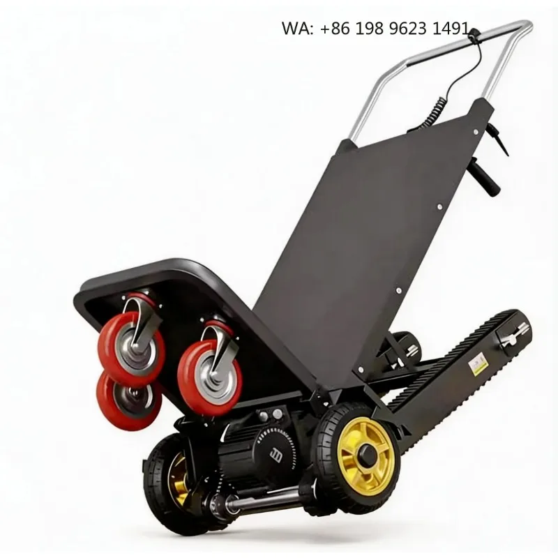 Lithium Battery Powered Stair Climber Trolley, 300kg Heavy‑Duty Crawler Dolly, Silent Running For  & Commercial Goods Moving