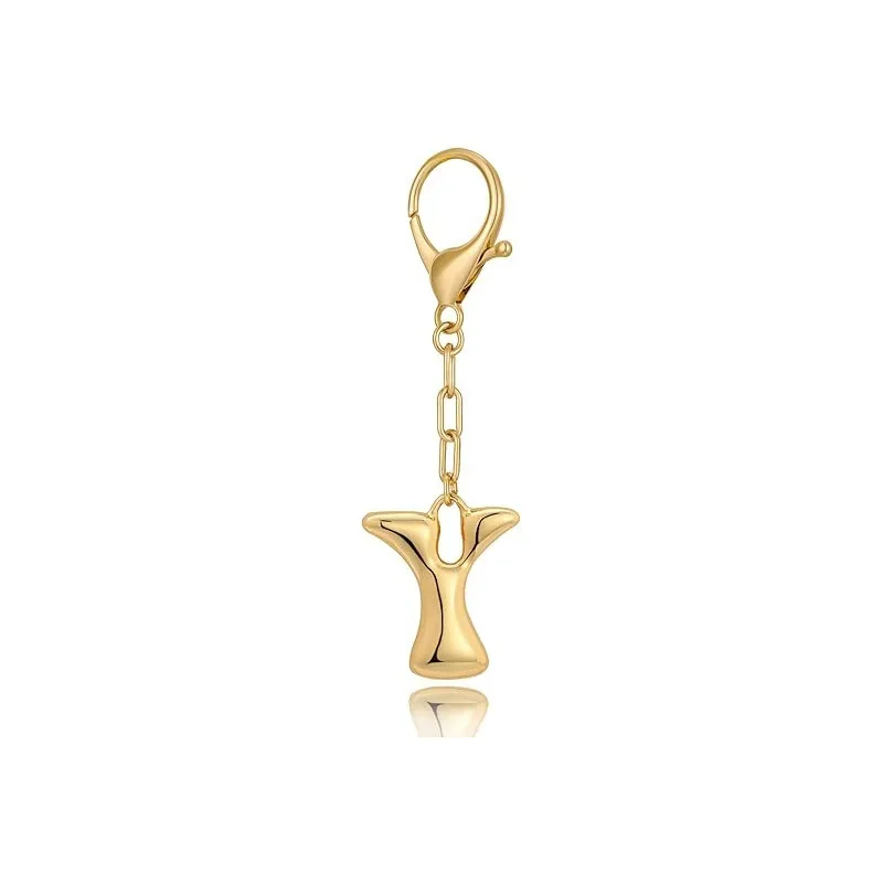 

Novelty Capital Letter Keychains Gold Color Metal Cartoon English Letters Pendant New Product Key Chains
