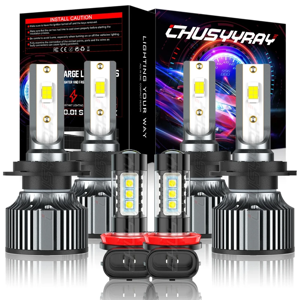 

For KIA OPTIMA 2014-2015 H7 H7 H11 Canbus LED Headlights Hi/Low Beams + Fog Lights Bulbs Kits 9-32V 100000LM 6500K 1:1 Same Size