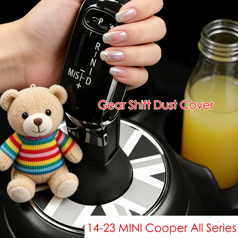 

For MINI Cooper F56 F54 F55 F57 F60 ABS leather Car Central Control Shift Gear Knob Lever Dust Cover Shell Interior Accessories