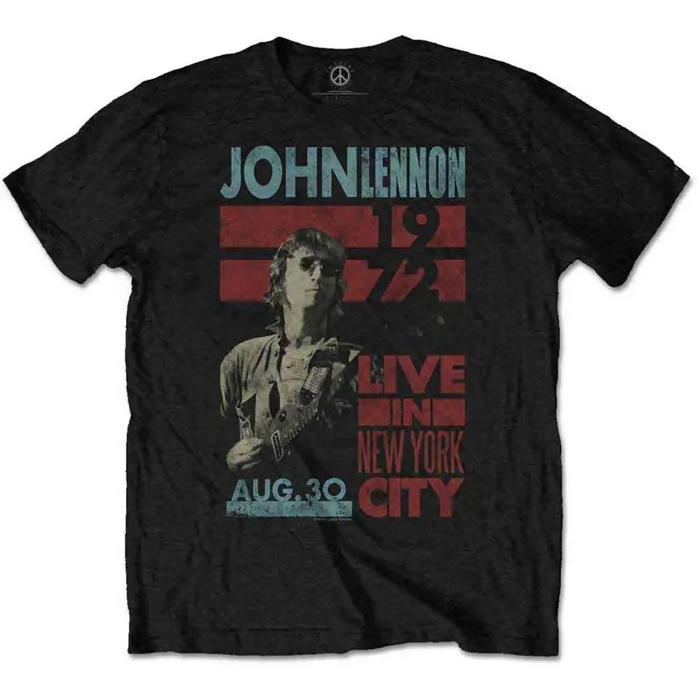 John Lennon Live in NYC NEW T-Shirt  High Quality 100%Cotton Short Sleeve