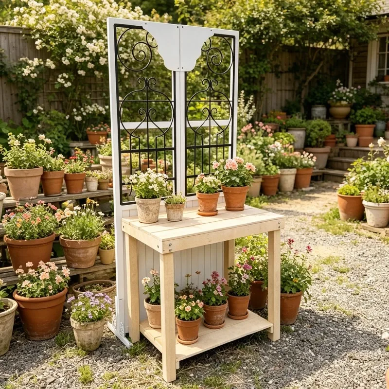 Island pull outdoor can be customized preservative wood flower stand screen layer frame cover porch table stand courtyard garden