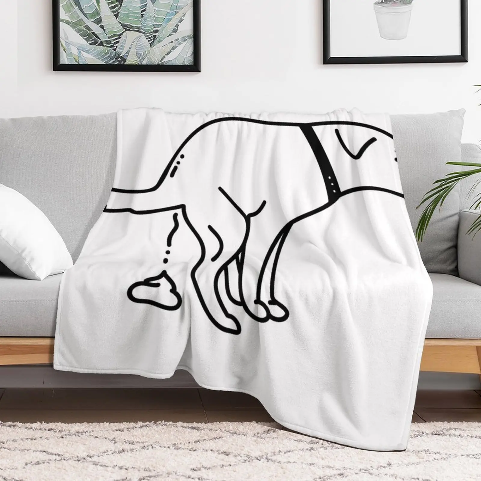 Dogs Pooping Throw Blanket